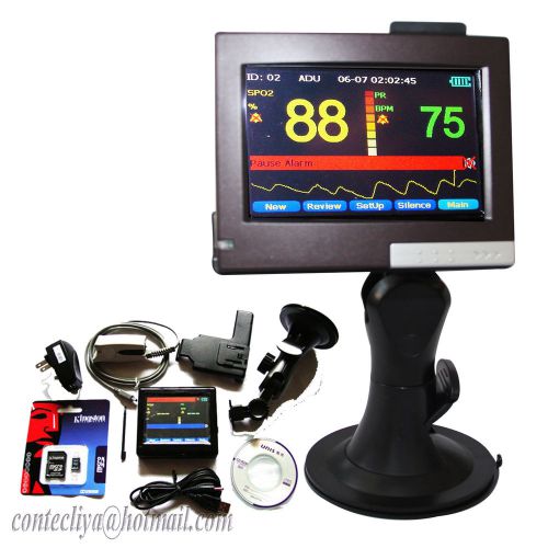 Ce fda, pm60a patient monitor,spo2 and pulse oximeter monitor with software for sale