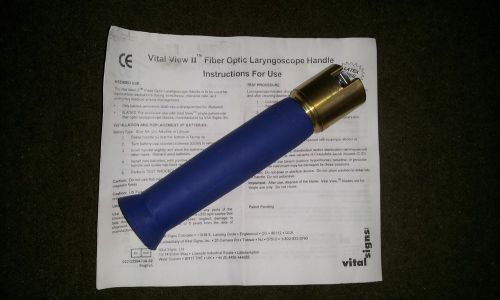 NEW VITALVIEW II FIBER OPTIC LARYNGOSCOPE HANDLE BLUE/GOLD