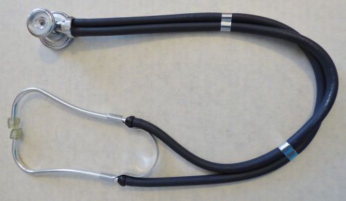 ADC STETHOSCOPE Patent 114444 Heavy Chromed Metal, Black Rubber Tubes Works