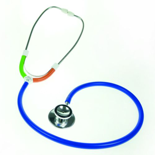 Stethoscope dual head professional multicolor made in germany! blue/lime/orange for sale