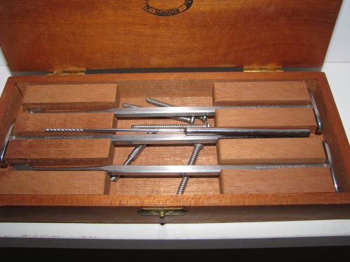 Allen &amp; Hanburys Ltd England Wooden Case &amp; Orthopedic Surgical Instruments