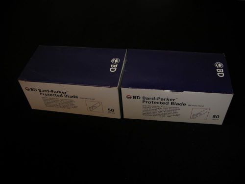 2 Boxes Lot 100 BD Bard-Parker Protected Blade Scalpel Blades 50/#10 373910