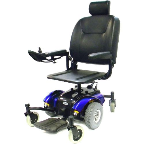 Drive Medical Intrepid Mid Wheel Power Wheelchair Pan Seat, Blue, 20 Inches