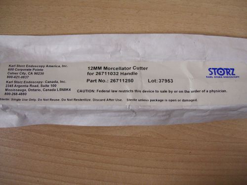 !  karl storz endoscopy 12mm morcellator cutter p/n 26711250 for handle 26711032 for sale