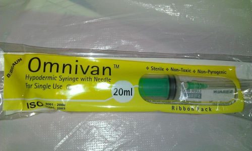 500 x  20 ml b.braun omnivan syringes sharp tip free shipping for sale