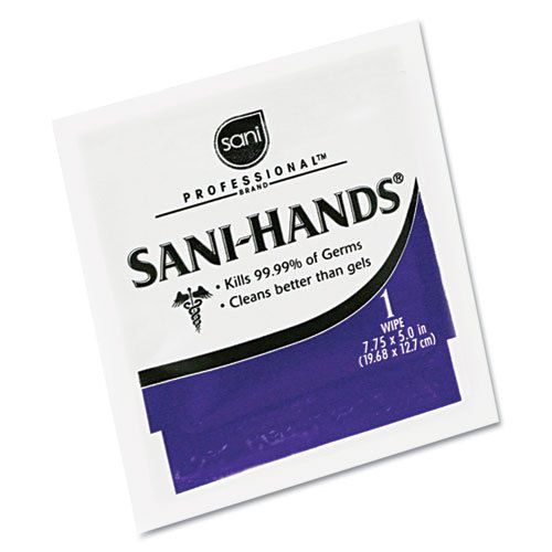 Lot of 1000 Sani-Hands Hand Sanitizing Wipes Disposables D43800