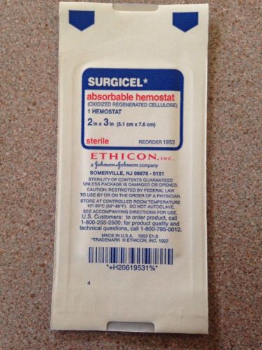 Ethicon Surgicel 2&#034;x3&#034; Absorbable Hemostat #1953, Lot Of 6