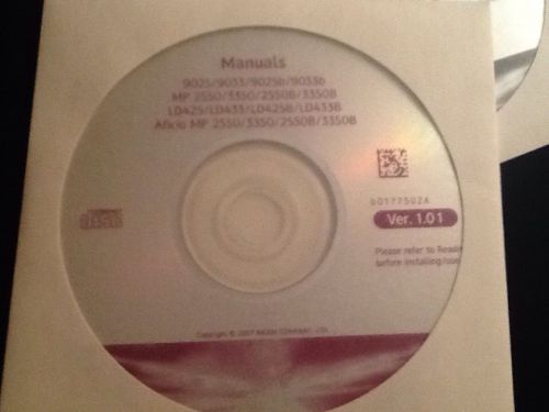 RICOH Manuals &amp; 4 CDs &amp; copier part mp 2550/3350/2550B/3350B see pictures