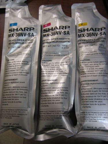 SHARP Developer - Cyan, Magenta &amp; Yellow - MX-36NV-SA