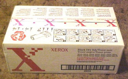 1 box of two bottles xerox black dry toner ink #6r244 new factory sealed for sale