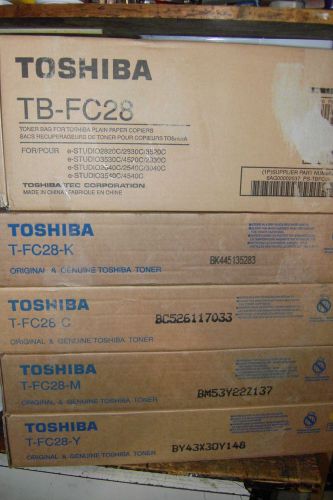 Set of NEW TOSHIBA - TFC28M TFC28C TFC28Y TFC28K TBFC28 - E-Studio 2330, 2830