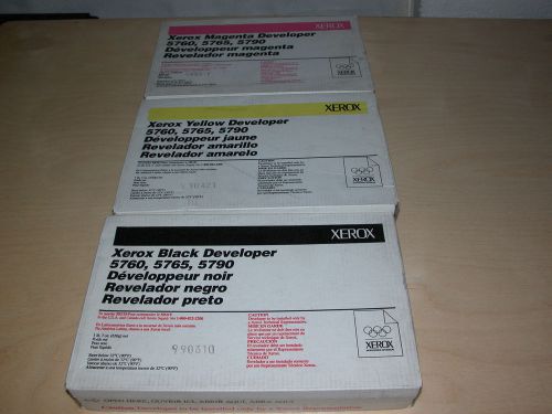 Mix lot of Xerox 5R319 Black, 5R321Yellow, 5R322 (M) Developer 5760, 5765, 5790