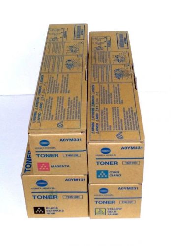 New Oem Konica Minolta Toner Set type TN-510  (Black,Yellow,Magenta,&amp; Cyan)