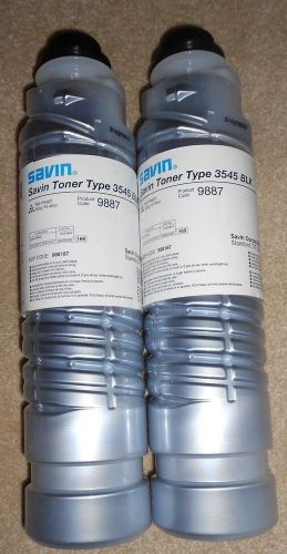 2 Savin Type 3545 Black Toner Cartridge copier product code 9887