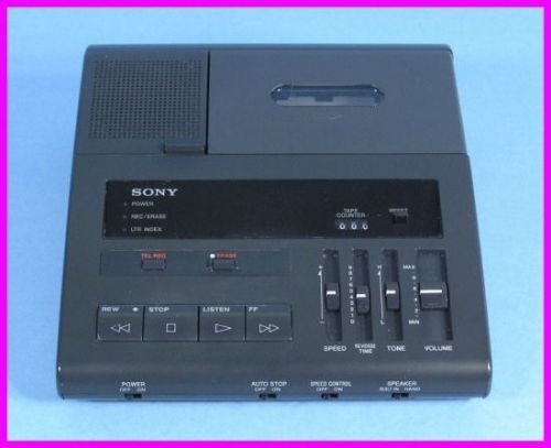 * Non-Working Sony BI-85 Std Cassette Transcriber + Manual for Parts or Repair *