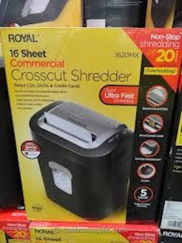 Royal 16 sheet paper shredder big 7.4 gallon heavy duty commercial cross cuts for sale