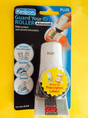 Plus guard your id roller advanced - white - black ink   free shipping!!! for sale