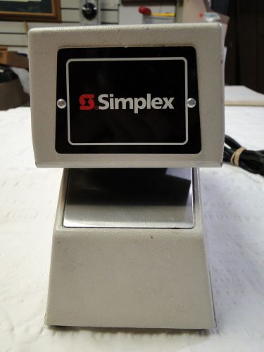 Simplex 1605-9004 Automatic Time Clock and Date Stamp Recorder Works No Key