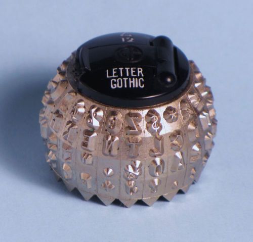 LETTER GOTHIC Font Ball IBM Selectric I/II  Element Typeball 12 Pitch