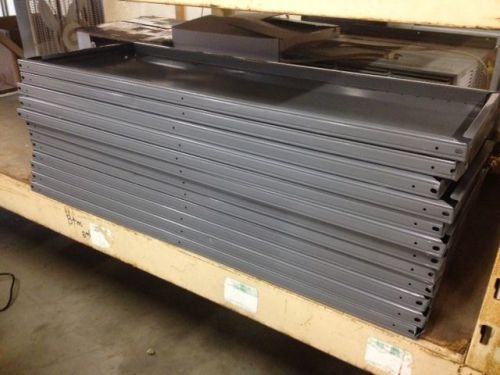 Lot of 12 new tennsco 6q24818mgy industrial steel shelving shelf only 48w x 18d for sale