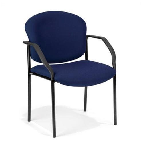 OFM Manor Fabric Guest/Reception Chair, Navy