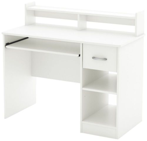 Contemporary south shore axess collection computer work/home white office desk for sale