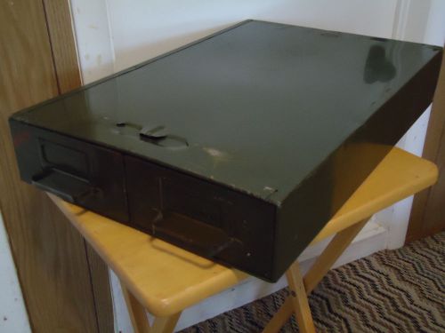 Vintage diebold inc safe-t-stak 2 drawer file - metal industrial for sale