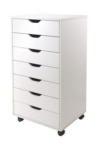 Winsome wood 10792 halifax cabinet for closet / office w/ 7 drawers in white for sale