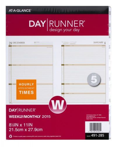 Day Runner Weekly Planner Calendar Refill 2015, 8.5 x 11 Inch Page  (491-285