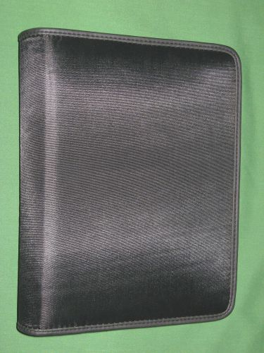 Classic ~ 1.5&#034; ~ black nylon sport franklin covey planner zipper binder 58786 for sale