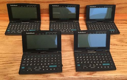 Lot Of 5 Electronic Organizer Model RadioShark (256K) Used Not Tested For Parts