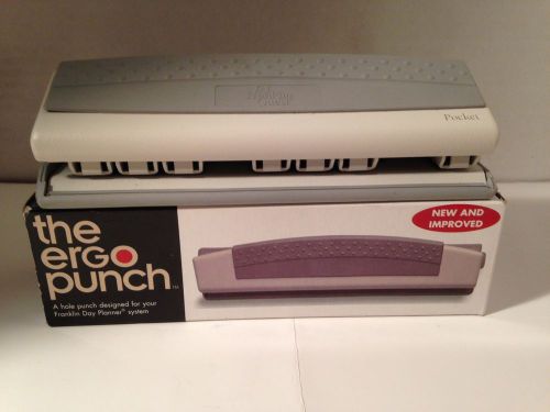 CLEAN Franklin Covey Pocket Size 6-Hole Punch for Day Planner Paper Ergo Quest