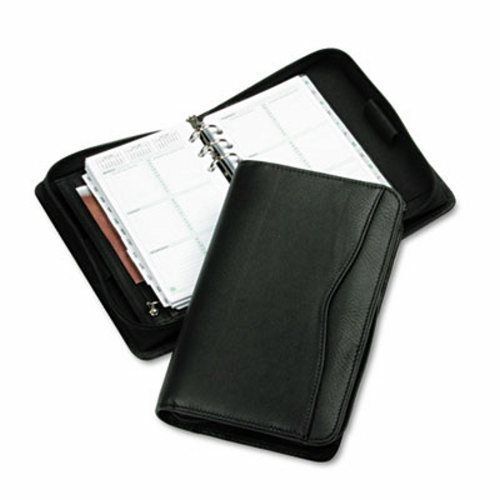 Day-timer verona leather zippered organizer set, 3-3/4 x 6-3/4, black (dtm84151) for sale