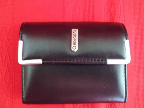 ROLODEX® Black Leather Personal Card Case, Business Card Holder, Wallet.