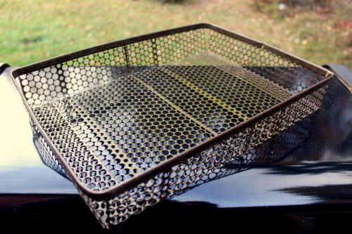 Vintage antique industrial metal mesh file tray ww2? 1930-40s rare for sale