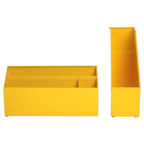 DESIGN IDEAS Chroma Desk Set/ File Holder &amp; Desk Organizer Yellow 3435915 NEW