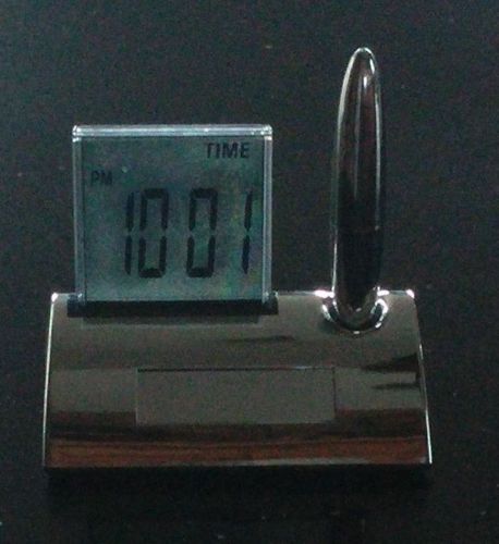 Clock, Date, Temperature, &amp; Pen Display for Office Desk