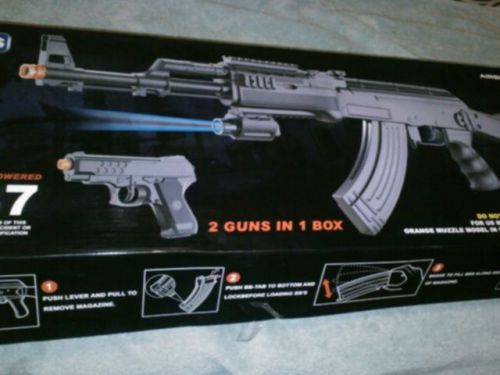 2New Air Soft AK-47 Gun Laser sight pointer Airsoft comes hand Gun FREE 6mm BBs