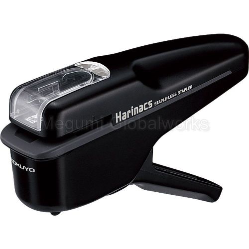 NEW Kokuyo Harinacs Japanese Stapleless Stapler SLN-MSH108 Black