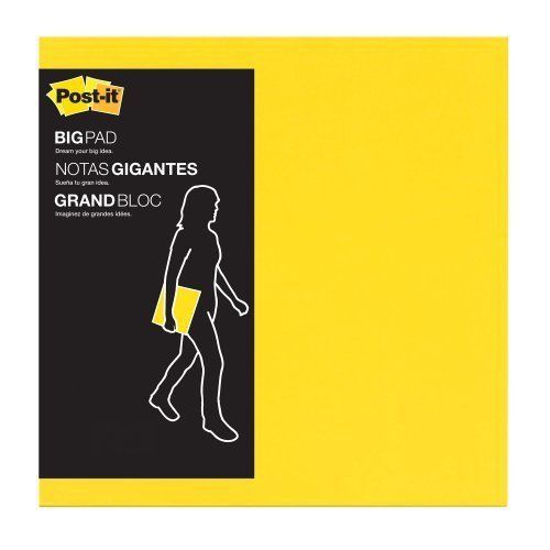 Post-it Big Pads - 30 Sheet - Unruled - 11&#034; X 11&#034; - 1 / Pad - Yellow (bp11y)