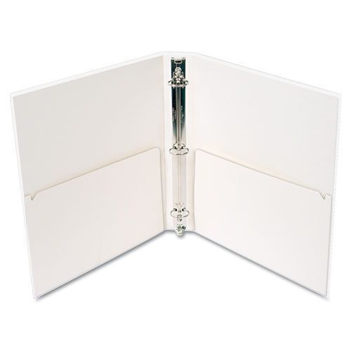 4 ct - pvc free round ring binder, heavy paper/index stock, 1&#034; capacity, white for sale