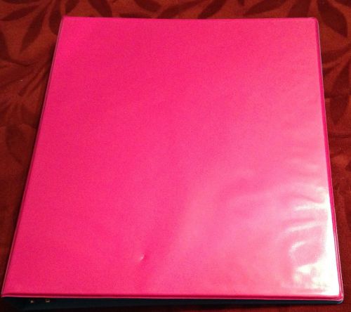 Hot Pink Two-Tone Binder W Pockets and NEW Colorful Dividers LOOK