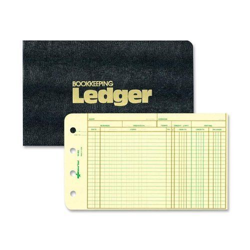 4-Ring Ledger Binder +100 Mini-Ledger Sheets +A-Z Index 5x8.5 Legder Bookeeping