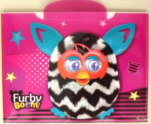 New furby boom poly pink file folder documents 2 pockets for sale