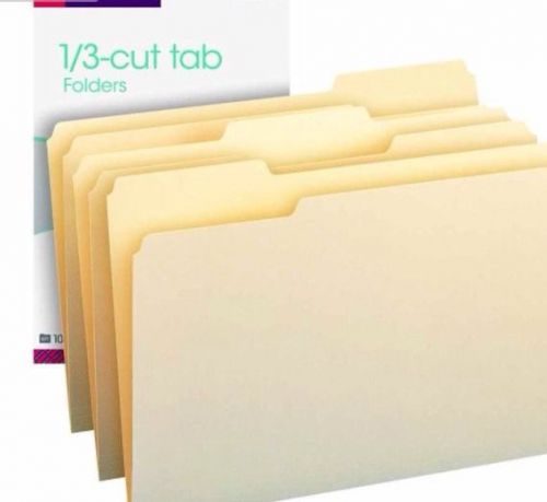 2 Boxes Smead 15330 File Folders, Legal Size, 1/3-Cut Tab, Manila, 200 Total