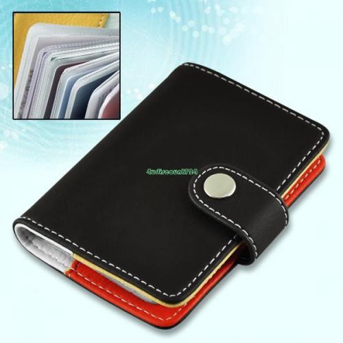 Brown leather 16 slots business credit card holder case for sale