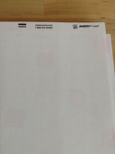 Uline 30/Sheet White Shipping Address Mailing Labels x50 Avery 5160 Compatible