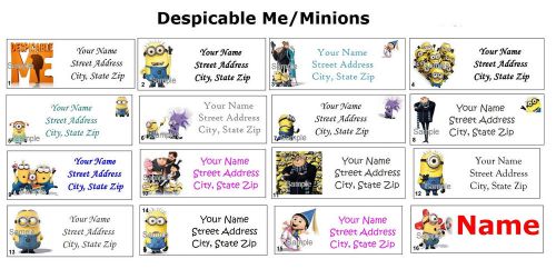 *CUTE Despicable Me Minions Return Address, Party &amp; Name Sticker Labels