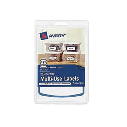 Avery Removable Labels Multi Use Blue Border 15 Count Pack 3 3/4&#034; X 1 5/8&#034; 41445