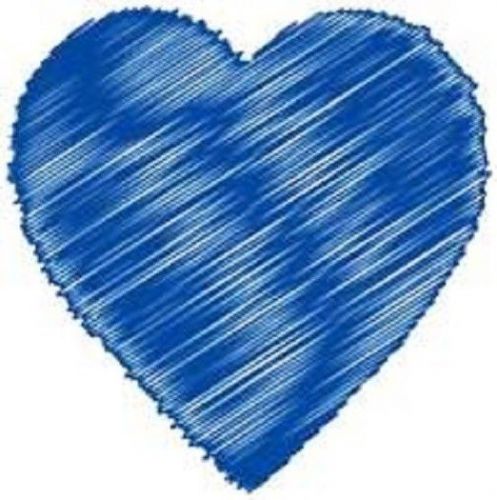 30 Custom Blue Artistic Heart Personalized Address Labels